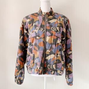 80s Pia Rucci Abstract Geometric Bomber Jacket Size L